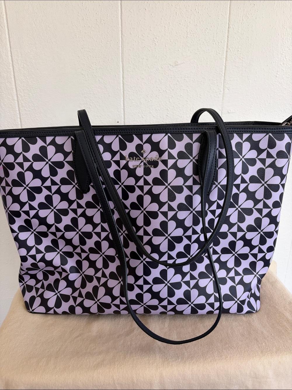 Kate Spade Blue & Lavender Floral Tote Bag